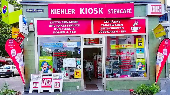 Postfiliale DHL Lotto KVB Zeitschriften Kiosk