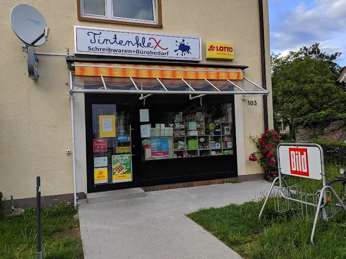 TintenkleX Schreibwaren+Bürobedarf Tabakwaren Toto-Lotto Hermes Paketshop VAG Karten